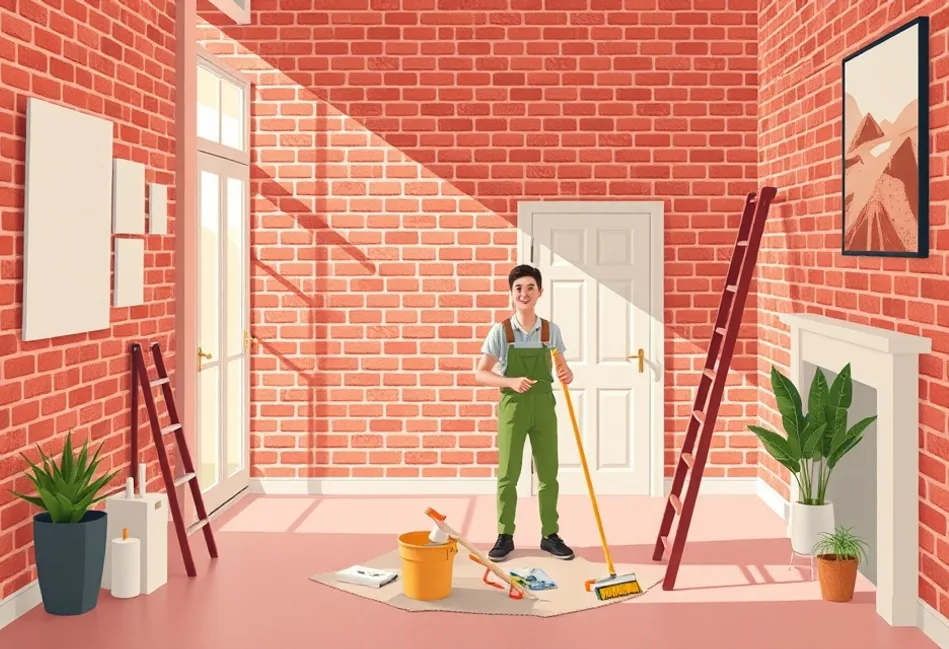 Intérieur rénové après travaux de peinture à Lillers